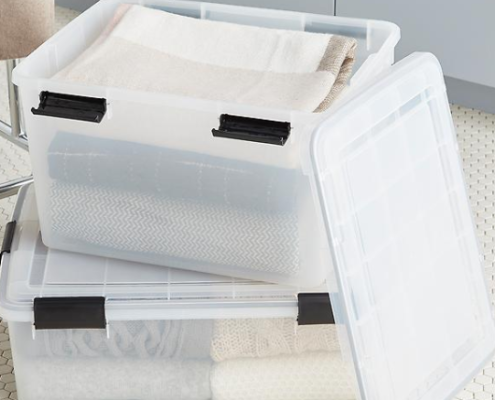 organize with weather-sealed storage from The Container Store