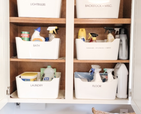 Laundry Room Organization: Cleaning Products