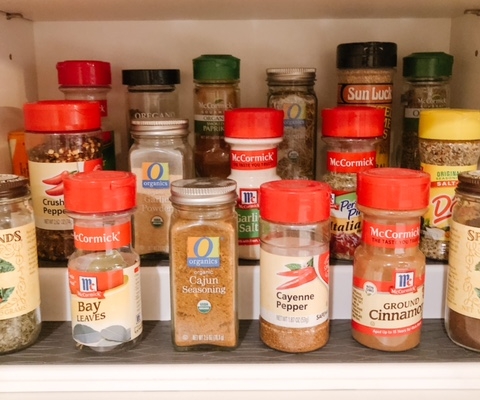 Organized Tiered Spice Shelf