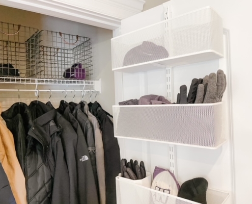 Organized coat closet